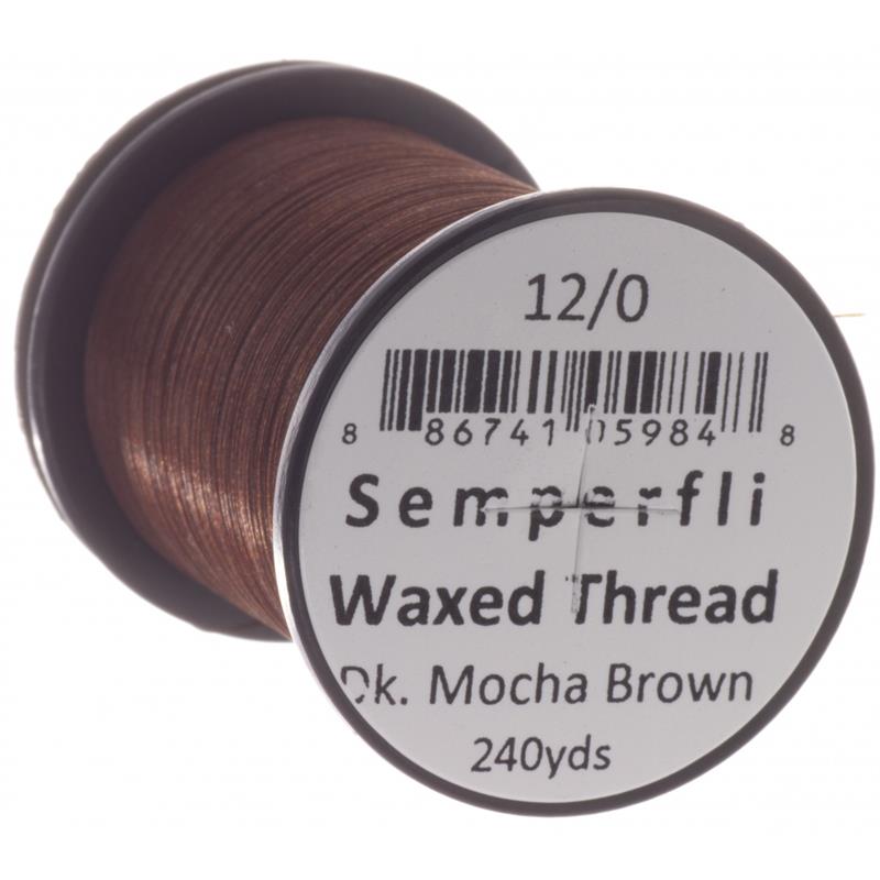 Semperfli Classic Waxed Thread Dk Mocha Brown 12/0