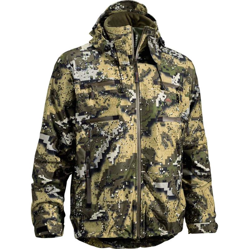 Swedteam Ridge Pro DESOLVE® C46 Tettsittende jakke i Desolv kamo