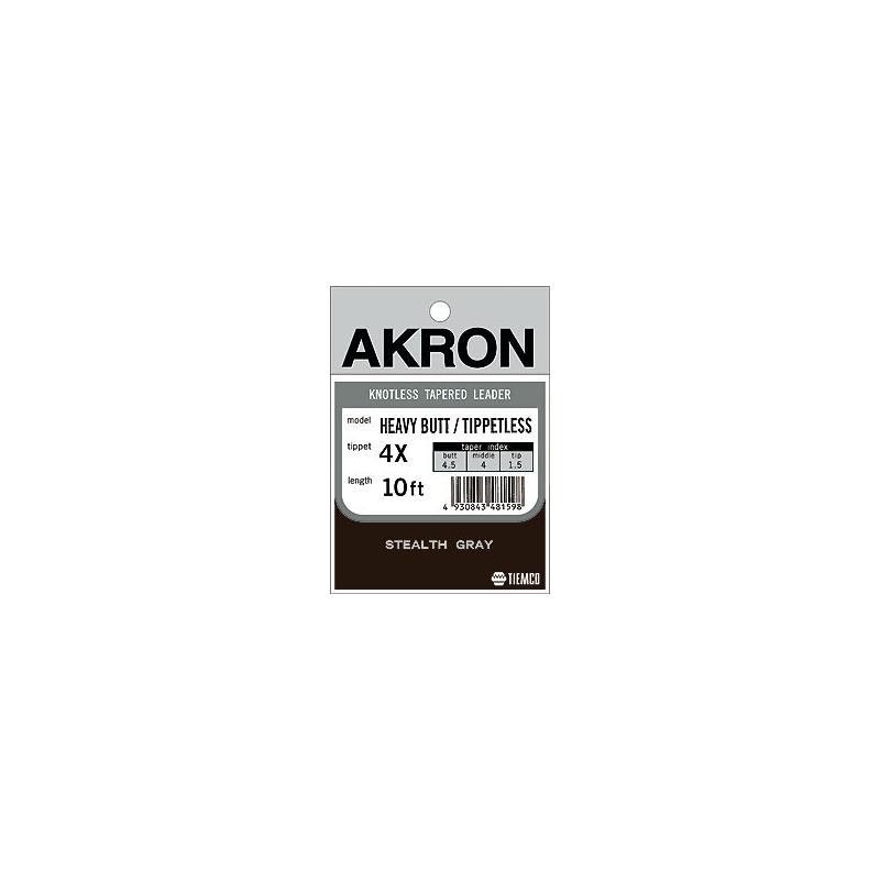 Akron Heavy Butt Tippetless - 10' / 5X Tippdiameter 0,150mm.