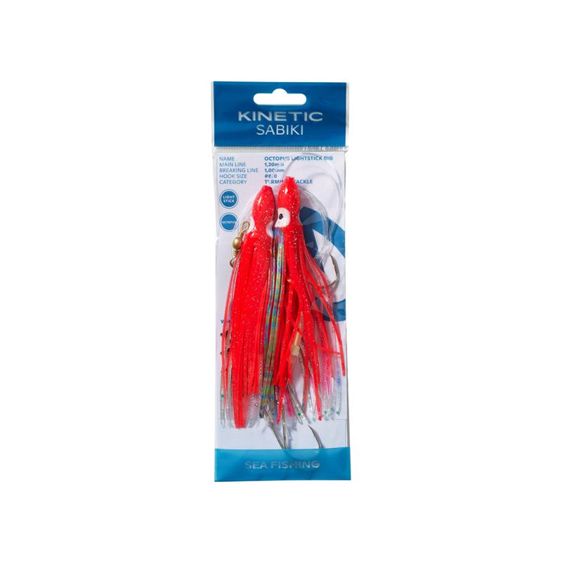 Kinetic Sabiki Octopus Lightstick #6/0 Red/Blue