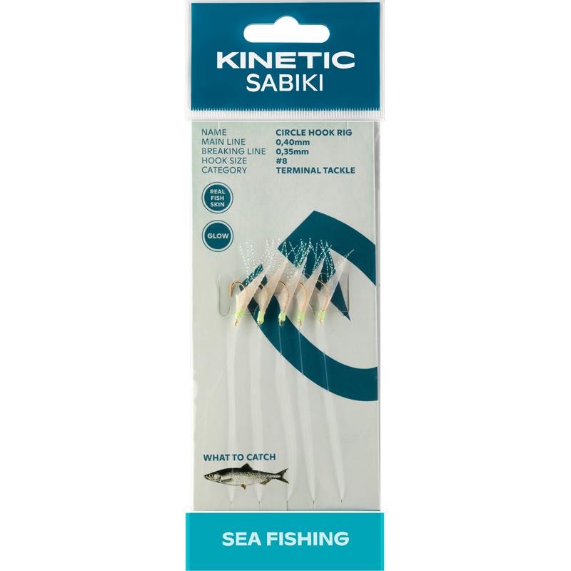 Kinetic Sabiki Circle Hook #6 Fishskin/Flash