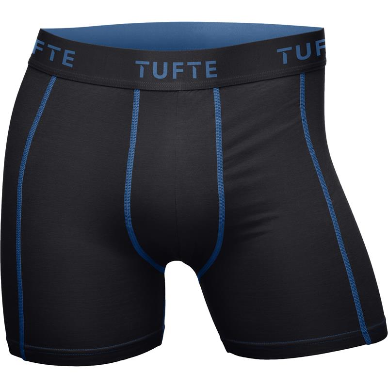 Tufte Boxer Briefs L Black/Riviera 95% bambusviskose med uslåelig mykhet