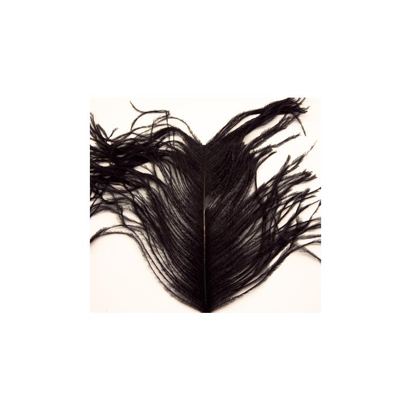 Ostrich Herl - Black Wapsi