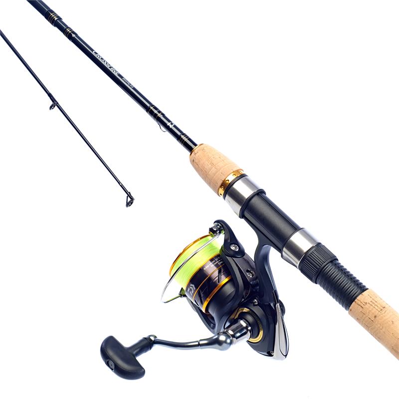 Daiwa Crossfire X Combo 7' 5-15g Stang og snelle med påspolet sene