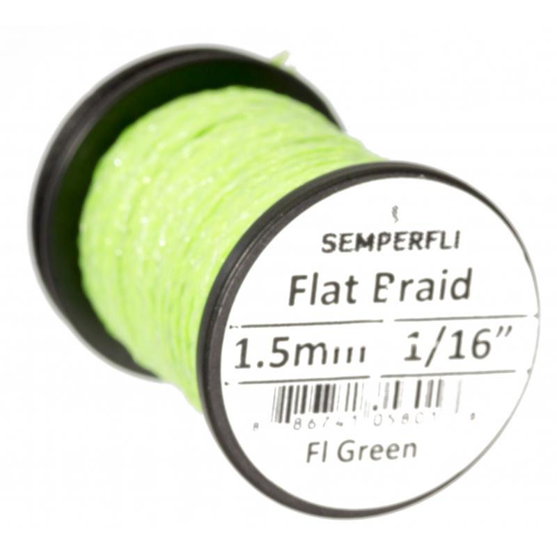 Semperfli Flat Braid 1,5mm Fl. Green