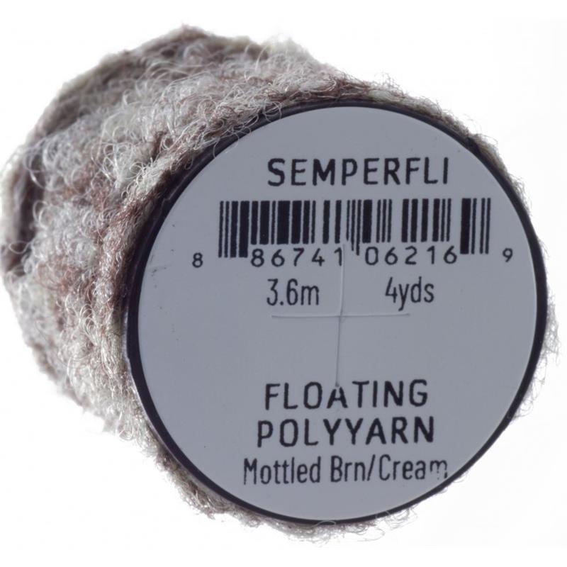 Semperfli Dry Fly Polyyarn Mottled Brown & Cream