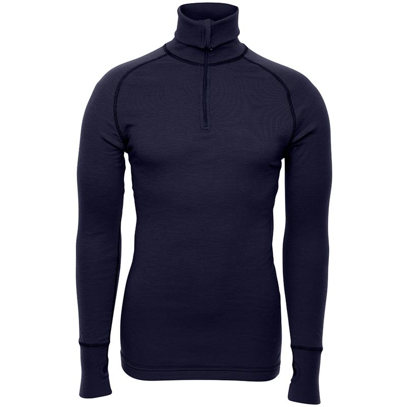 Brynje Arctic Zip Polo m/tommelgrep 3XL Navy - Tolags ventilerende undertøy