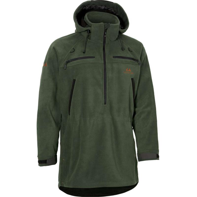 Swedteam Alpha M Anorak HuntingGreen S Anorakk i laminert vindtett fleecetøy