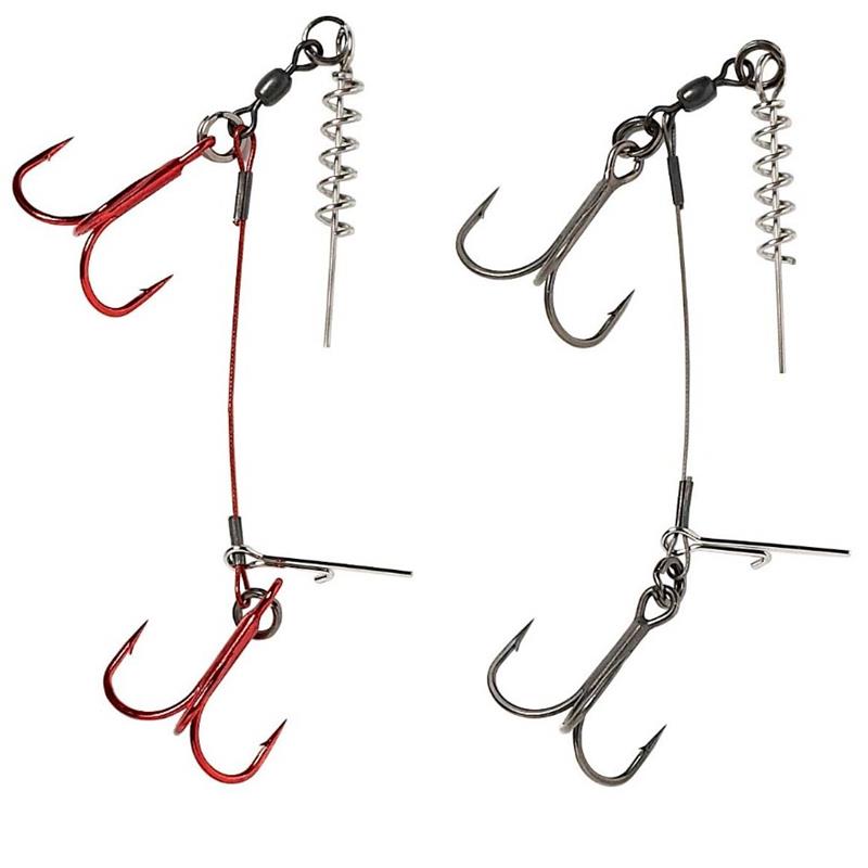 Savage Gear Corkscrew Stinger 2x#1/0 Carbon49, 28kg, 2 stk