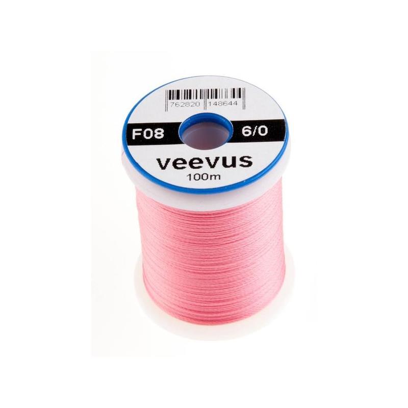 Veevus bindetråd 6/0 - Pink Råsterk, lett å splitte