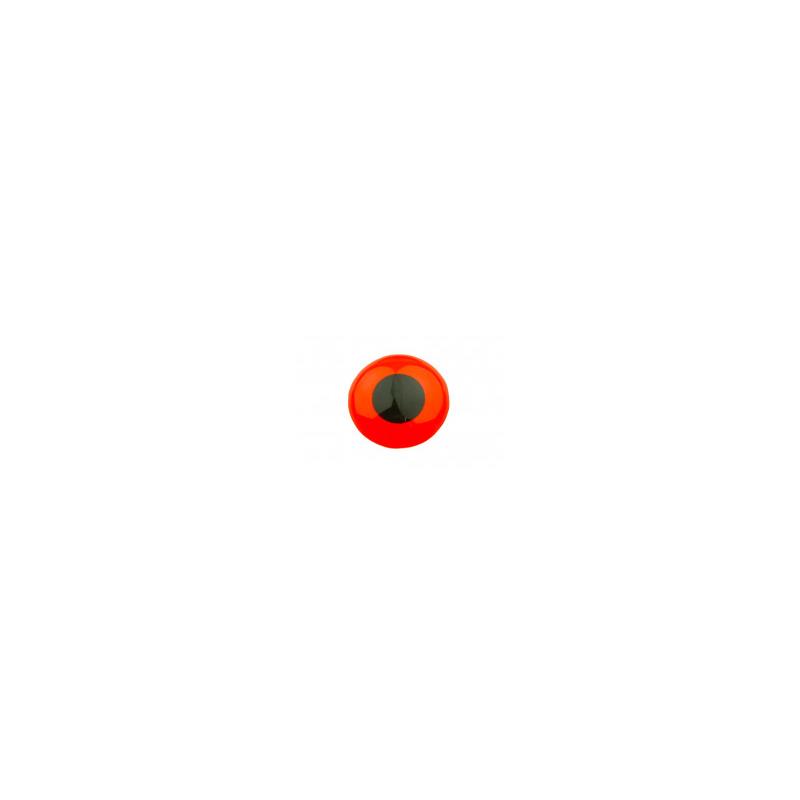 Flat Eyes Fluo Red 4,0 mm