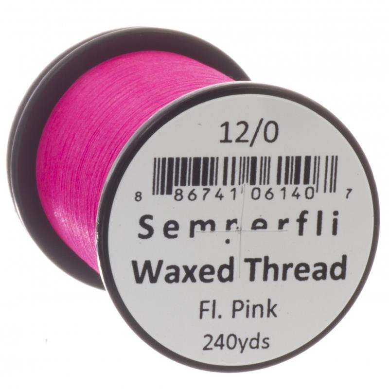 Semperfli Classic Waxed Thread Fluoro Pink 12/0