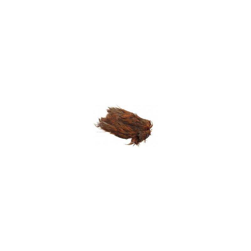 Softhackle patch Grizzly Fiery Brown