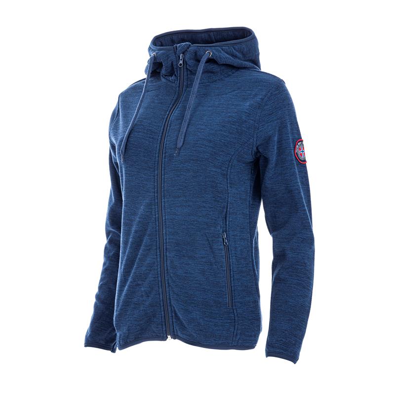 MoveOn Geilo Fleece 44 Marine Fleecejakke m/hette for dame