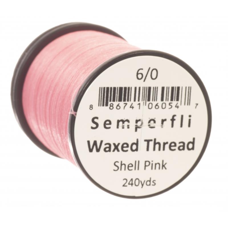 Semperfli Classic Waxed Thread Shell pink 6/0