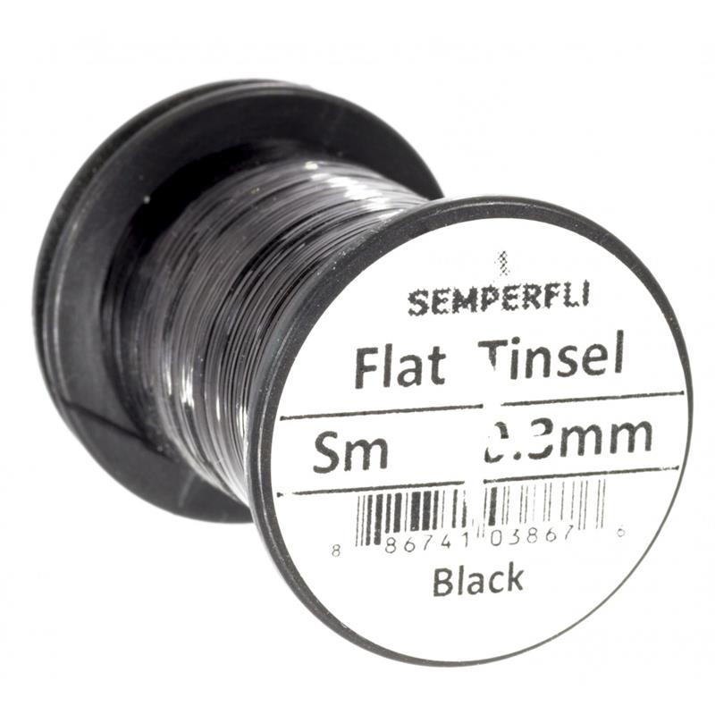 Semperfli Flat Tinsel Black Small