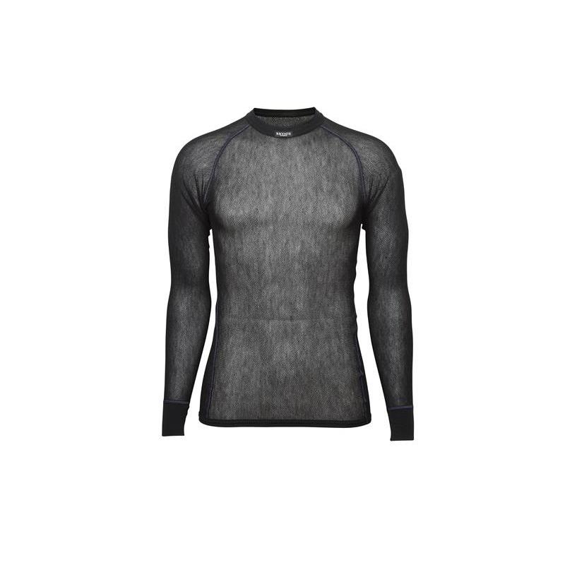 Brynje Wool Thermo Light Shirt XXXL Trøye med rund hals og lang arm - Sort