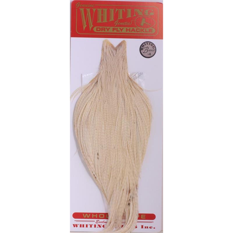 Whiting Dry Fly Cape - White Bronsegradering