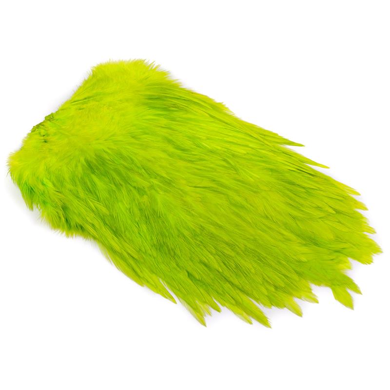 Feathermaster Rooster Cape FL green/char Fl. Green Chartreuse