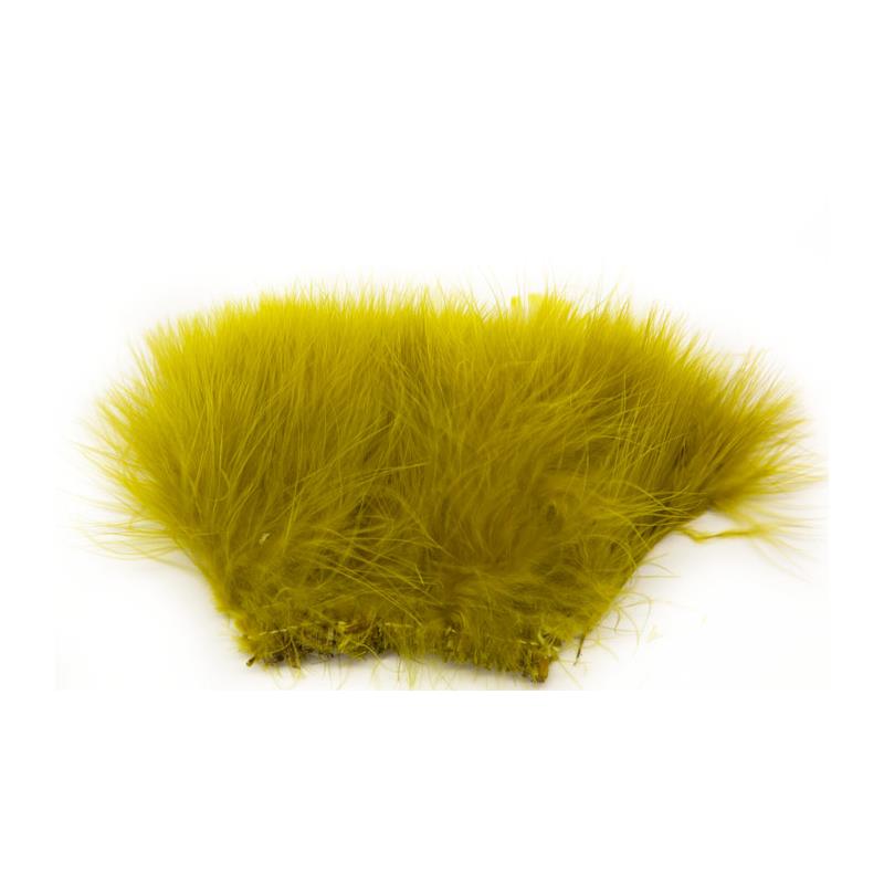 Marabou Blood Quill - Golden Olive (Yellow Olive)