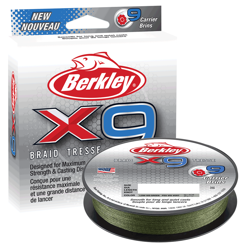 Berkley X9 150m Low-Vis Green 0,20 mm