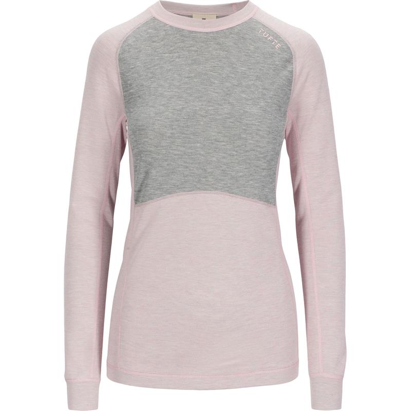 Tufte Bambull Crew Neck - Switch M Rundhals, dame, Grey Melange/Potpurri