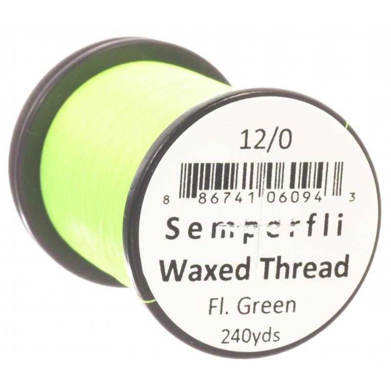 Semperfli Classic Waxed Thread Fluoro Green 12/0