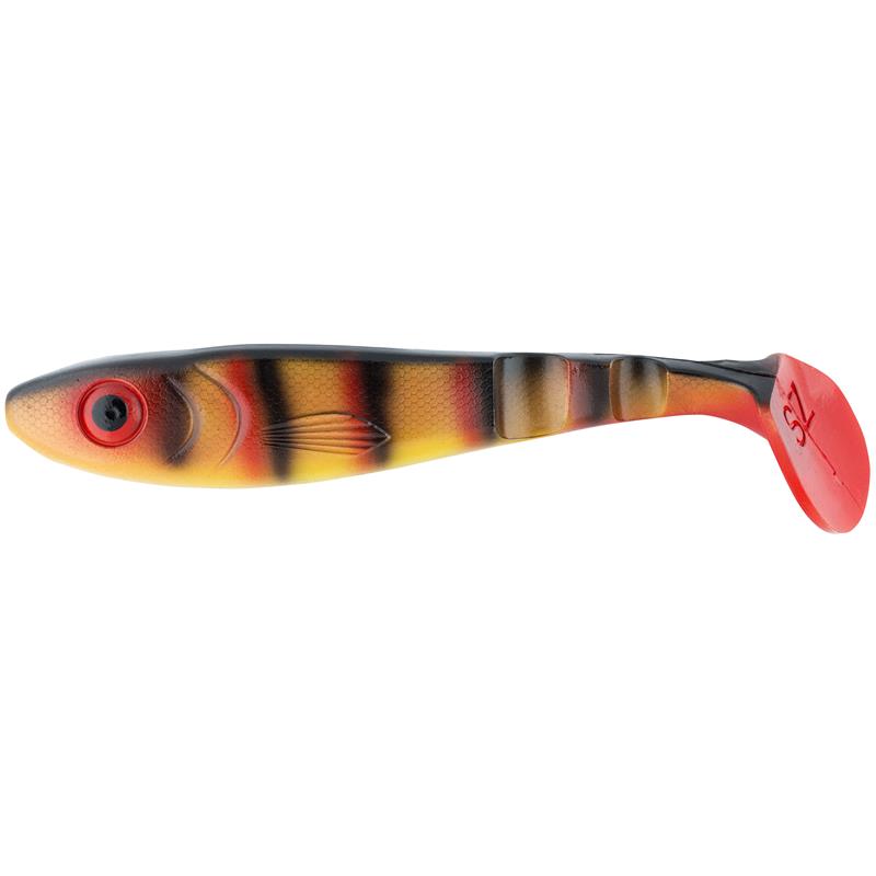 Svartzonker McPike Stripped sunset 25cm Skaper vibrasjoner på dyp og grunt vann