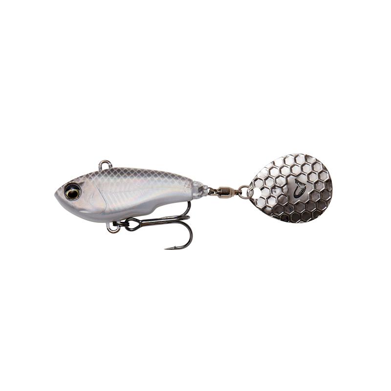 Savage Gear Fat tail Spin 8cm, 24g White Silver
