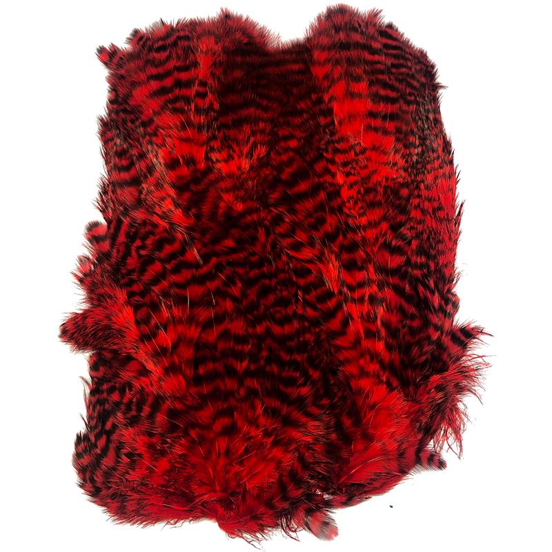 Softhackle patch Grizzly Red