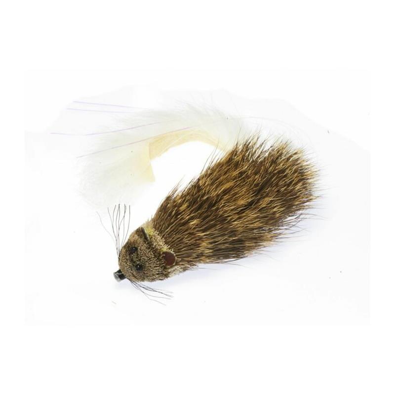 Fishmadman Tube Mouse-Rat - White Zonker Kjøp 12 fluer få gratis flueboks