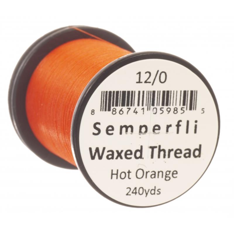 Semperfli Classic Waxed Thread Hot Orange 12/0