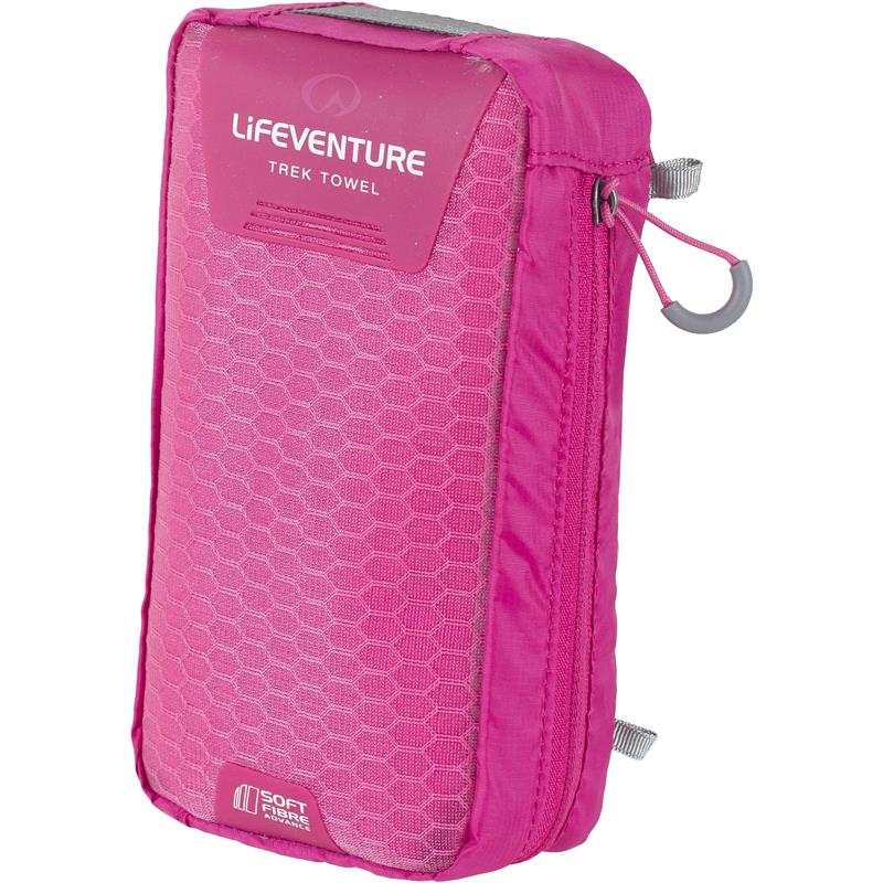 Lifeventure Soft Fibre Trek Towel L Kompakt turhåndkle, Rosa