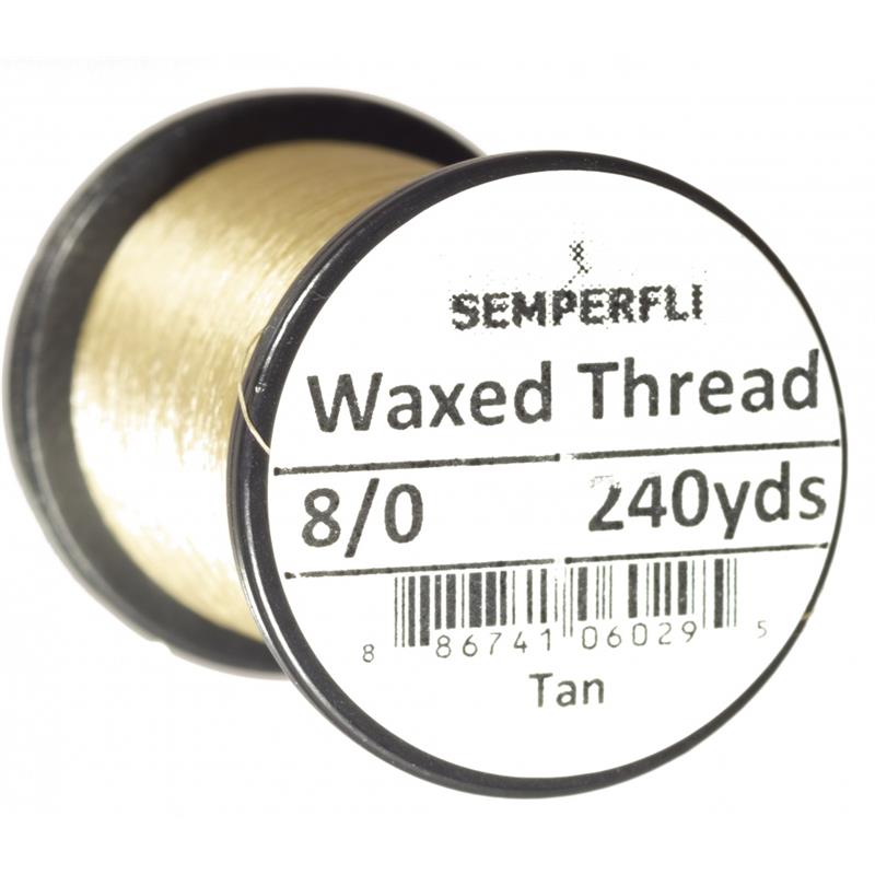 Semperfli Classic Waxed Thread Tan 8/0
