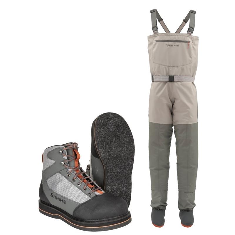 Simms Womens Tributary Stockingfoot Vader & sko med filtsåle, Striker Grey