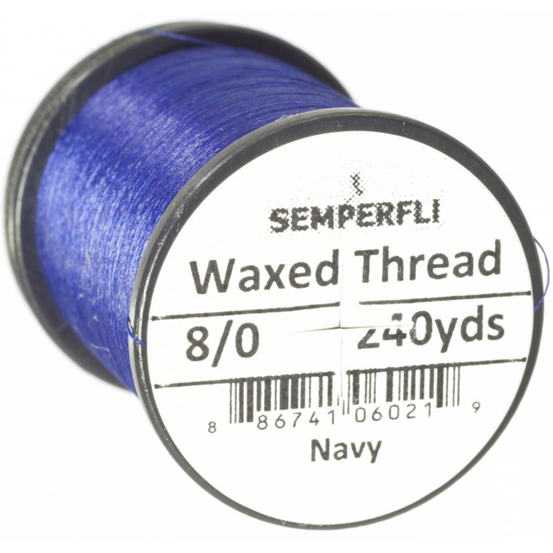 Semperfli Classic Waxed Thread Navy 8/0