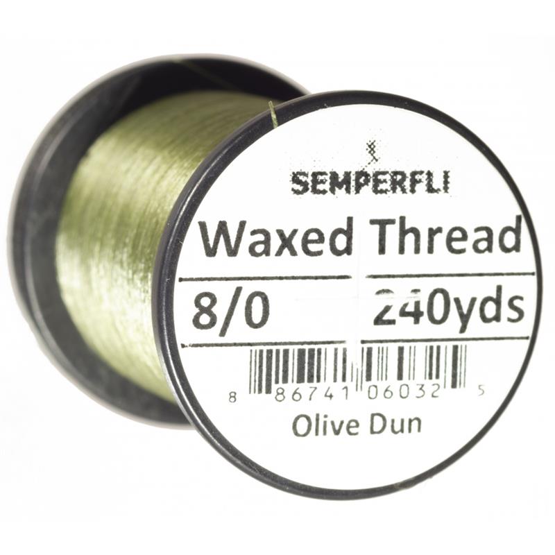 Semperfli Classic Waxed Thread Olive Dun 8/0