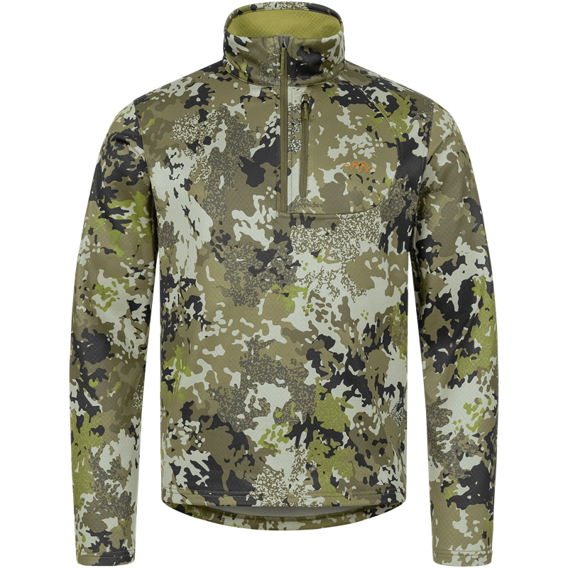 Blaser Drain Midlayer Halfzip 3XL Camo Hurtigtørkende mellomlags genser