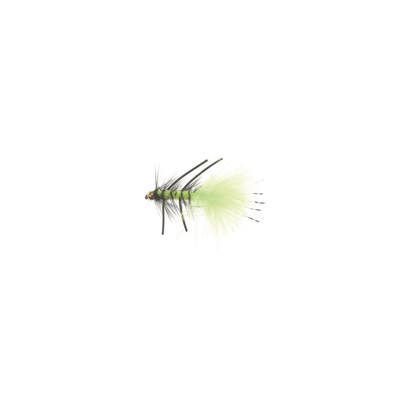 Rubber Leg Wooly Bugger #8 Fluo Green Kjøp 12 fluer få gratis flueboks