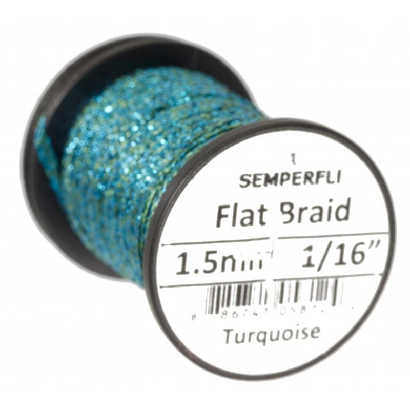 Semperfli Flat Braid 1,5mm Turquoise