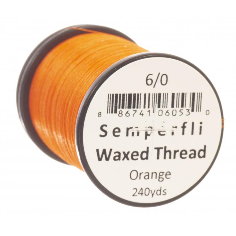 Semperfli Classic Waxed Thread Orange 6/0