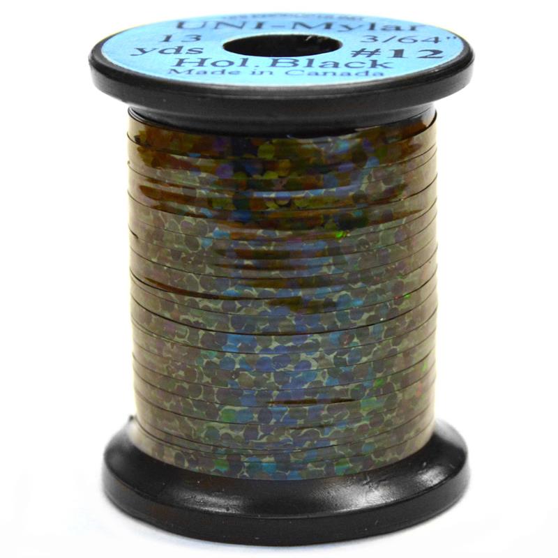 UNI Holographic Mylar - Black Holo. Large #12