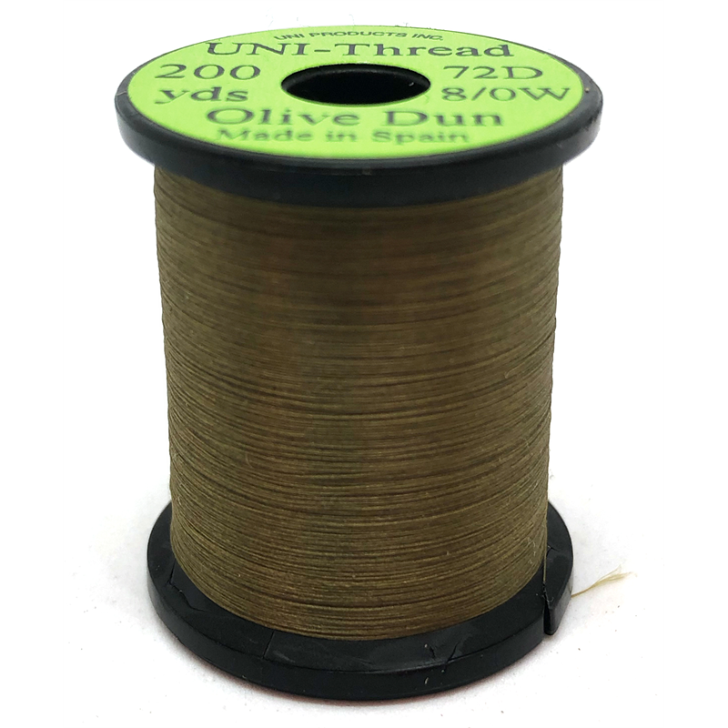 UNI bindetråd 8/0 - Olive Dun 200y